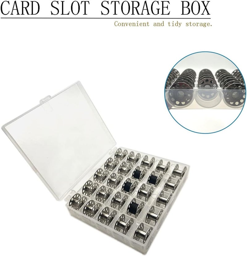 CHAOYUN 25 Pcs Metal Bobbins for Sewing Machine with Storage Box, A Class 15 Universal Bobbins in Case Compatible for Brother, Janome, Singer, Bernina, Toyata, Anime, Kenmore, Elna, Babylock by LeBeila - Image 4
